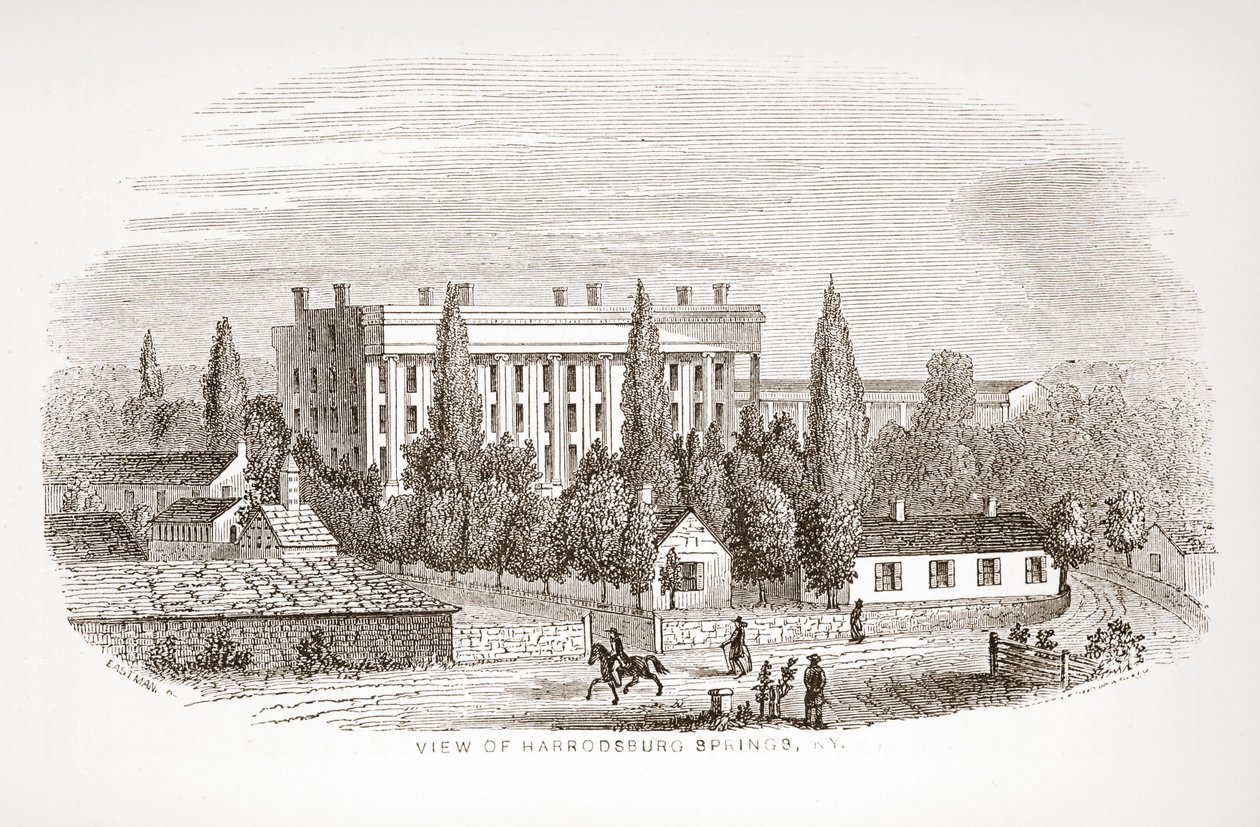 View of Harrodsburg Springs, KY by English School