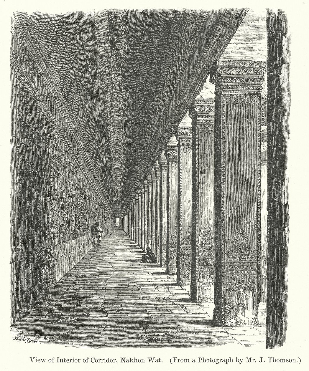 View of Interior of Corridor, Nakhon Wat by English School