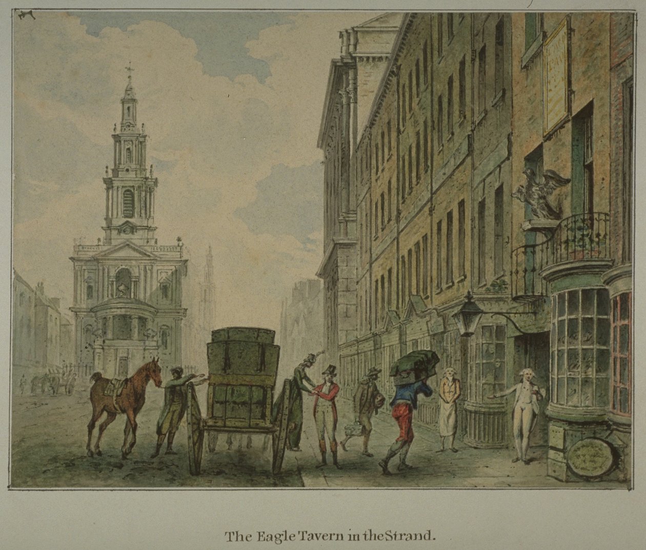 View of the Eagle Tavern in the Strand, Westminster, c.1800 by English School