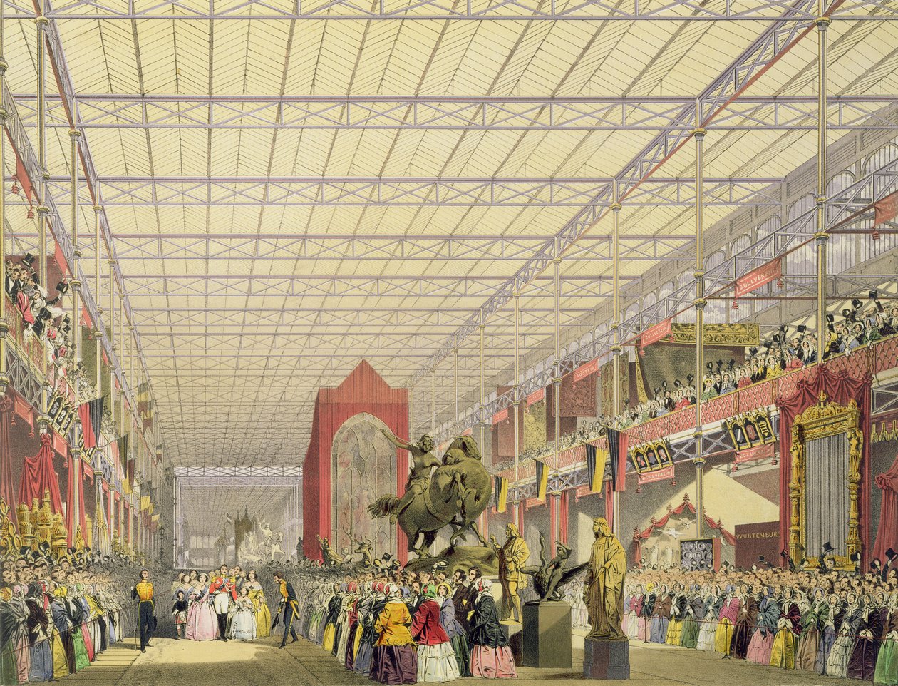 View of the Foreign Nave of the Great Exhibition of 1851, from Dickinson