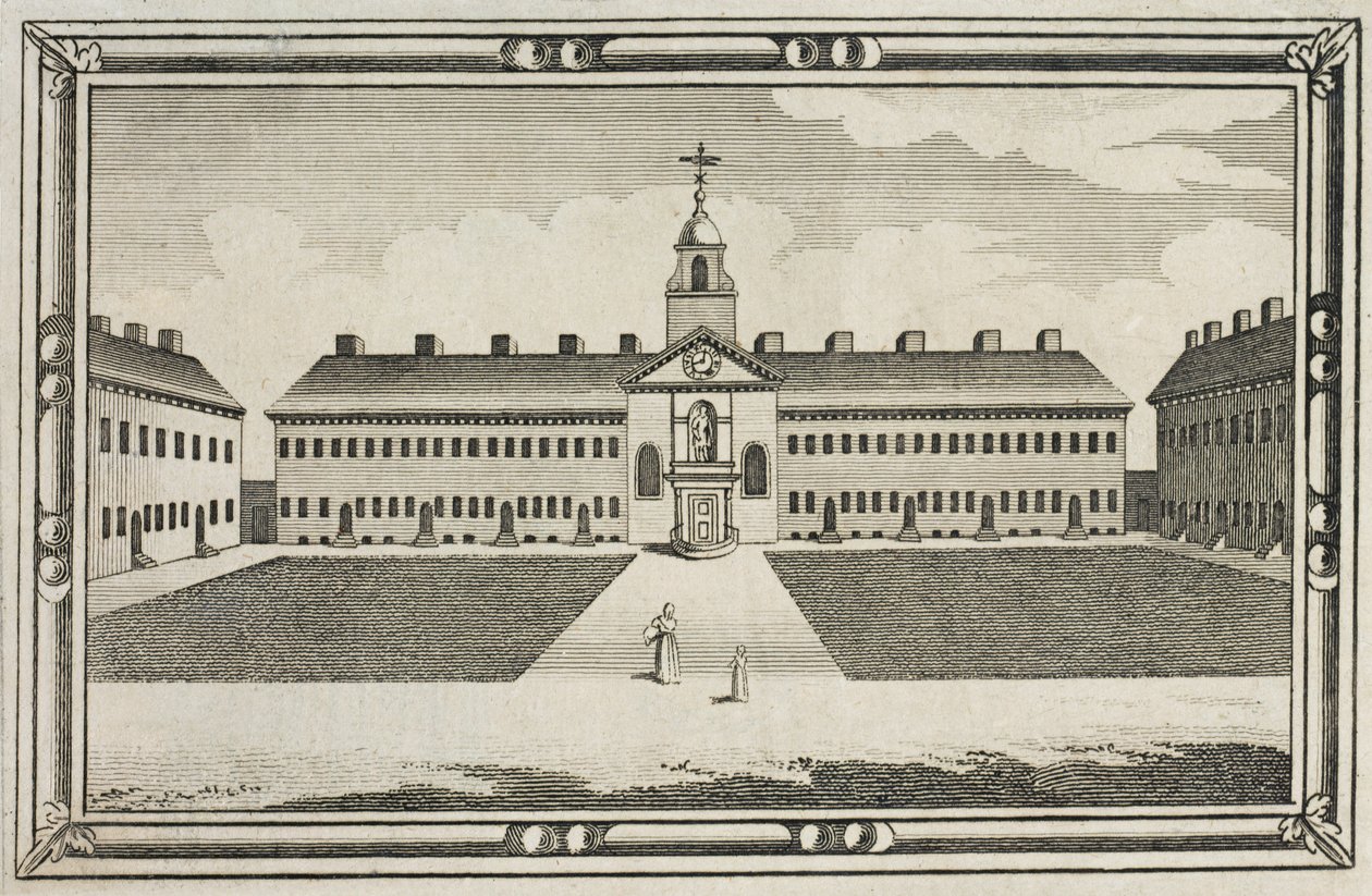 View of the Ironmongers Company Almshouses, Kingsland Road, Hackney, c.1820 by English School