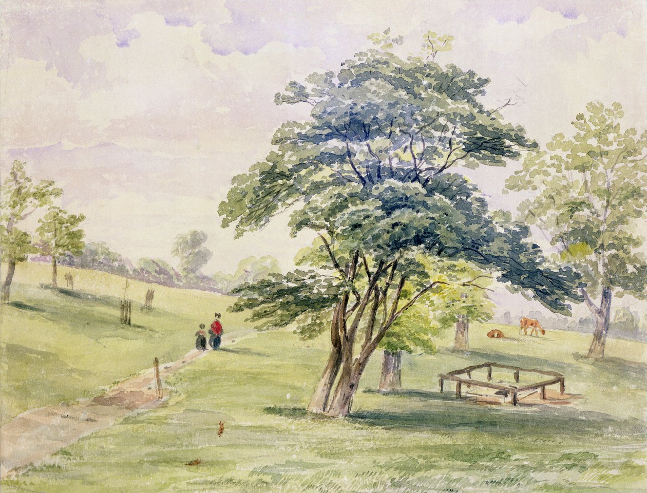 View of the North Part of Hyde Park, 1820 by English School