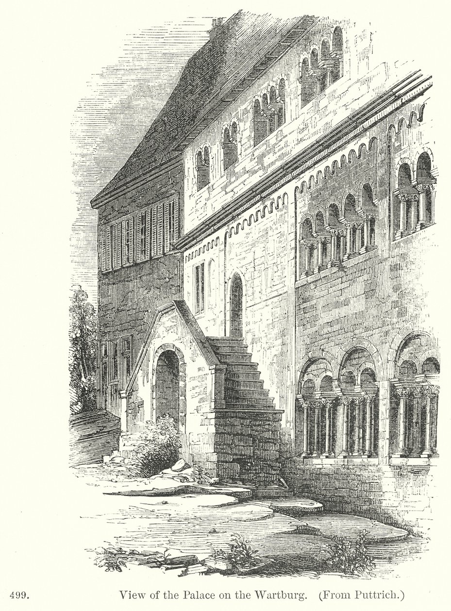View of the Palace on the Wartburg by English School