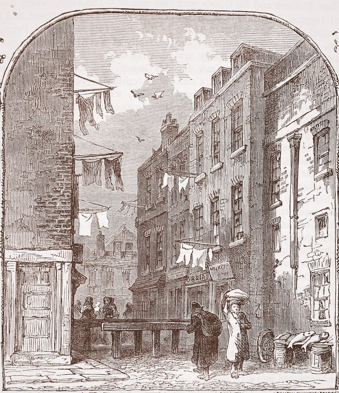 Views in the Rookery, St. Giles by English School