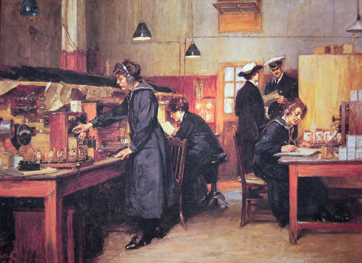 WWI women radio and telephone operators of the Royal Navy by English School