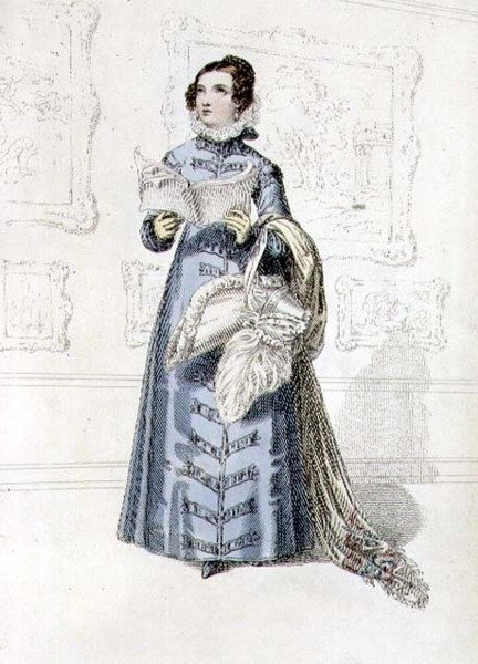 Walking dress, fashion plate from Ackermann