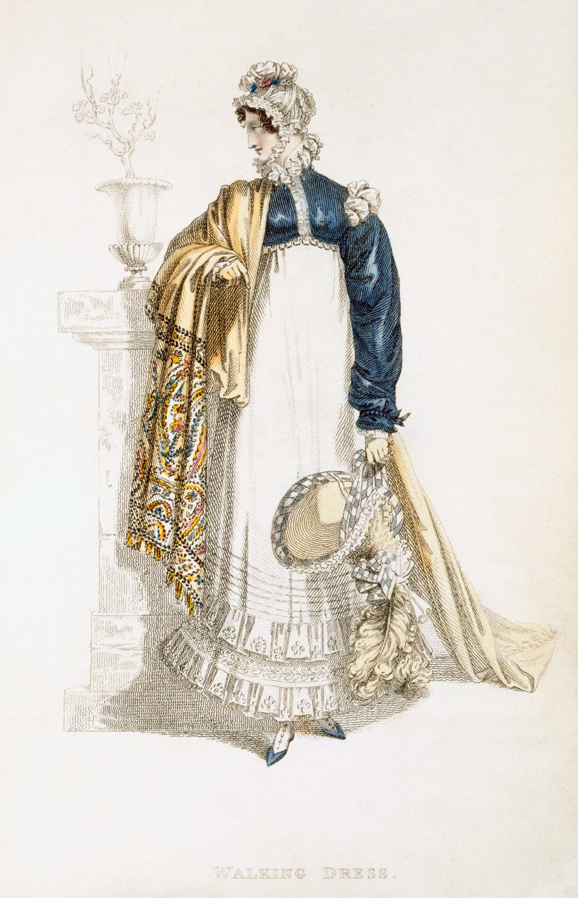Walking dress, fashion plate from Ackermann