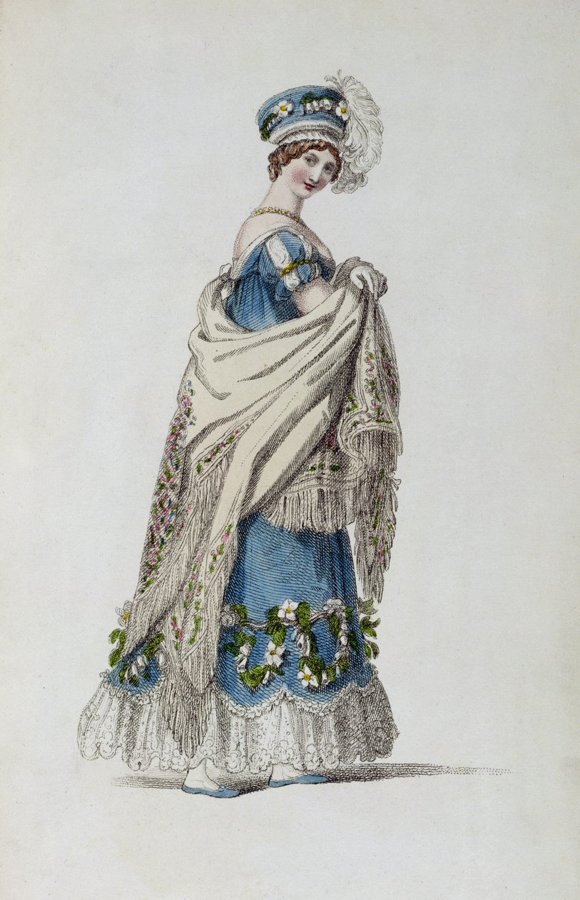 Walking dress, fashion plate from Ackermann