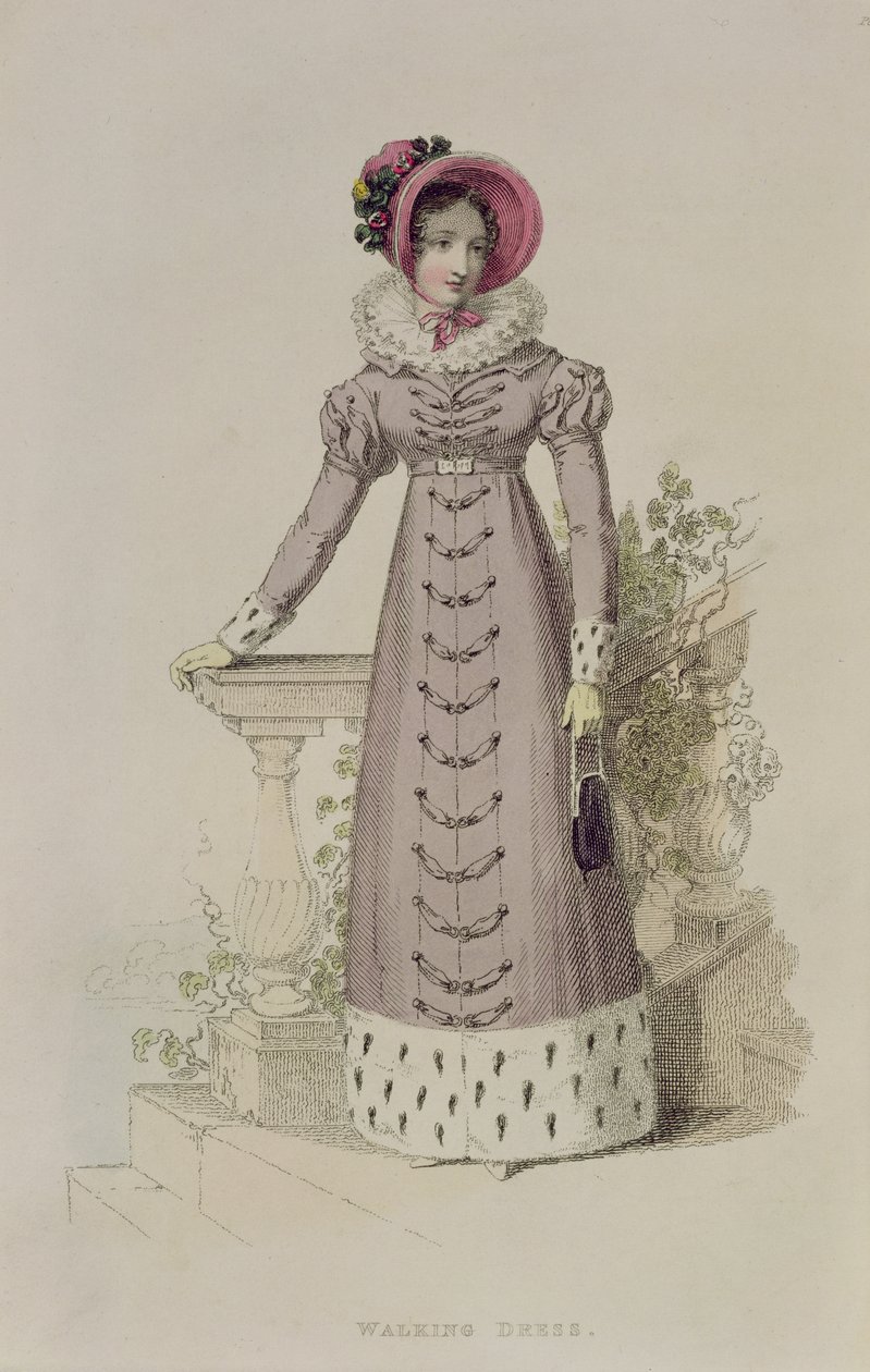 Walking dress, fashion plate from Ackermann