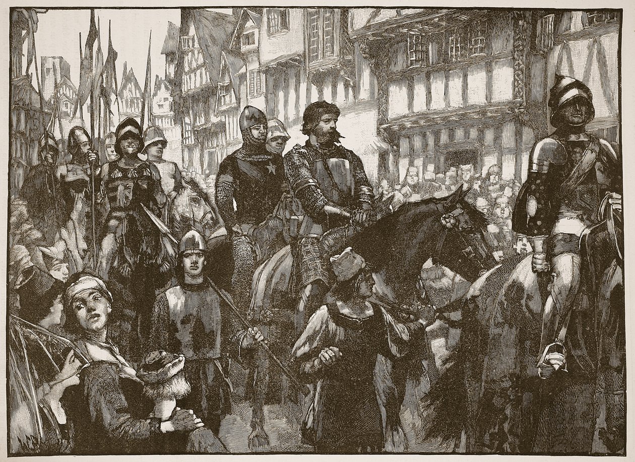 Wallace on his way to Westminster Hall (Illustration from Cassell