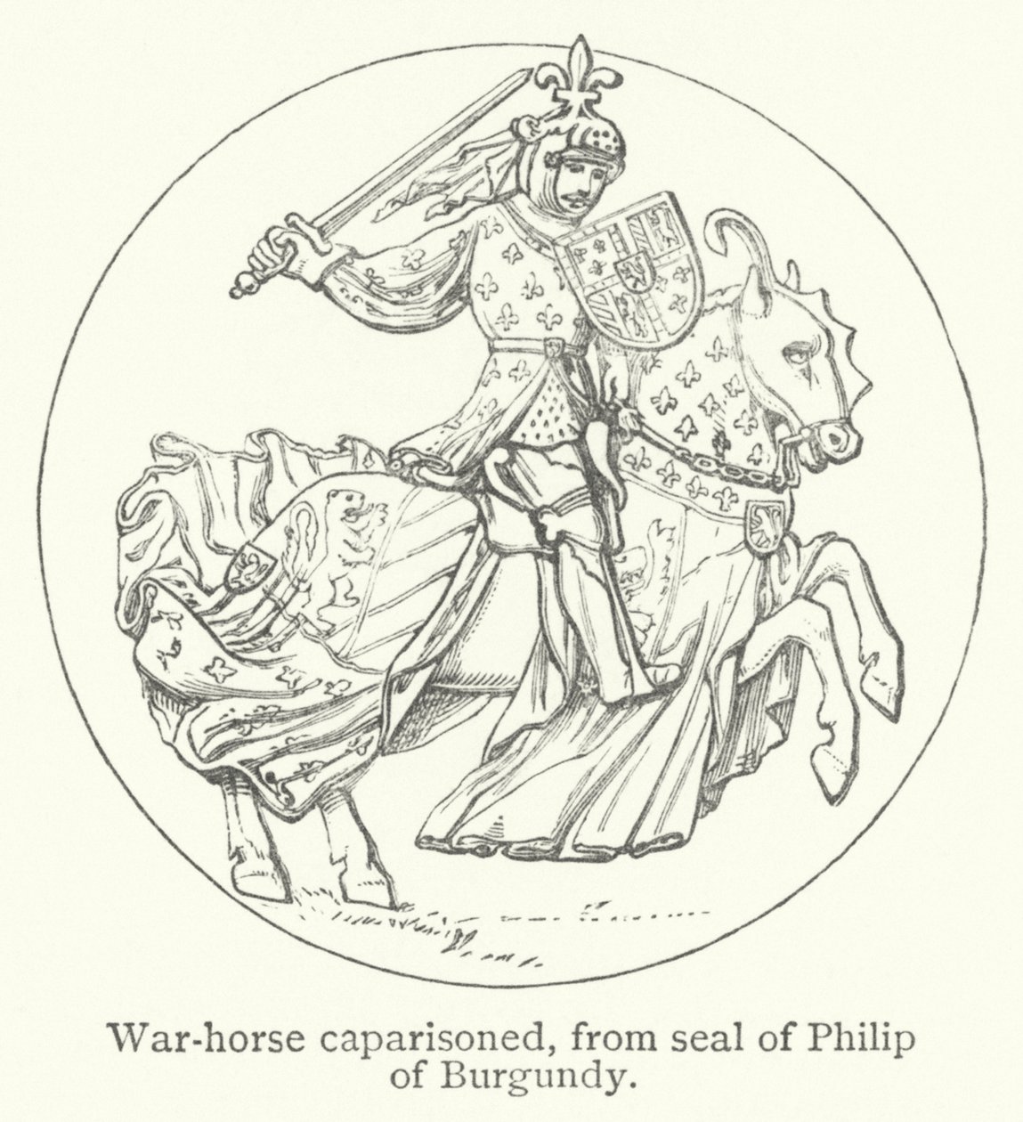 War-horse Caparisoned by English School