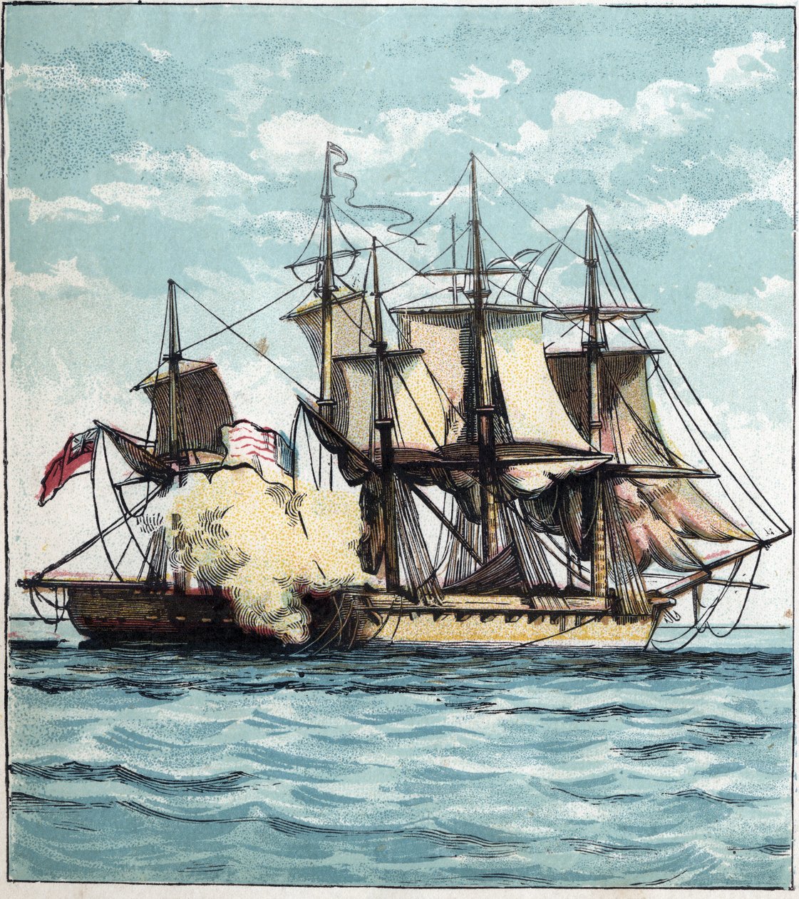 War of 1812: Chesapeake and Shannon by English School