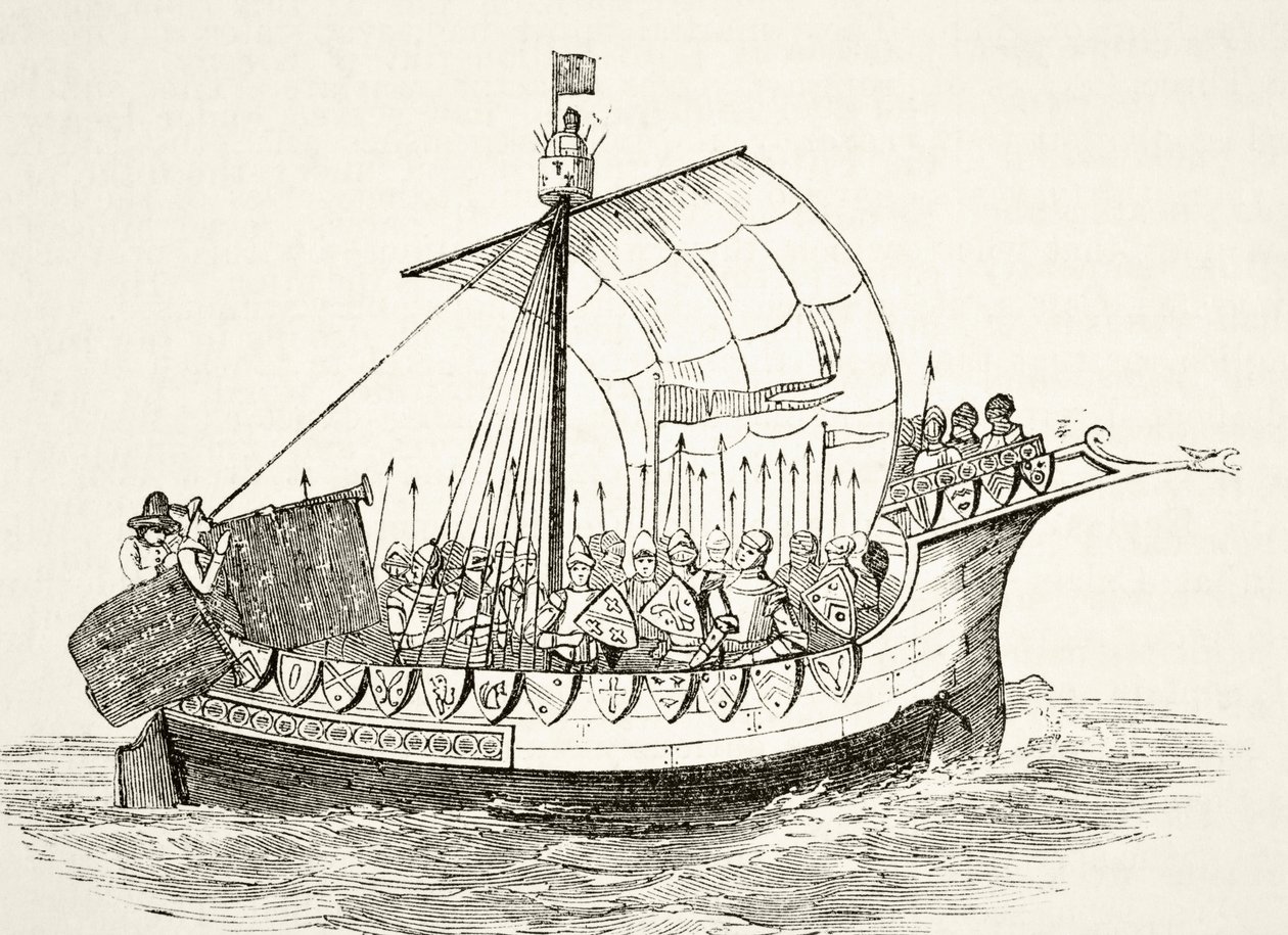 War Ship in the 15th Century, from 