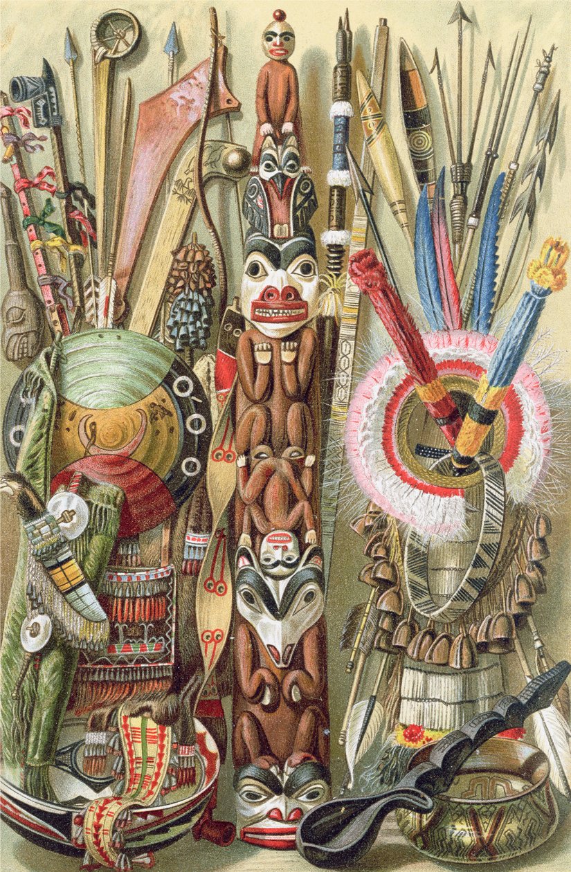 Weapons, Utensils and Ornaments of American Indians, from 