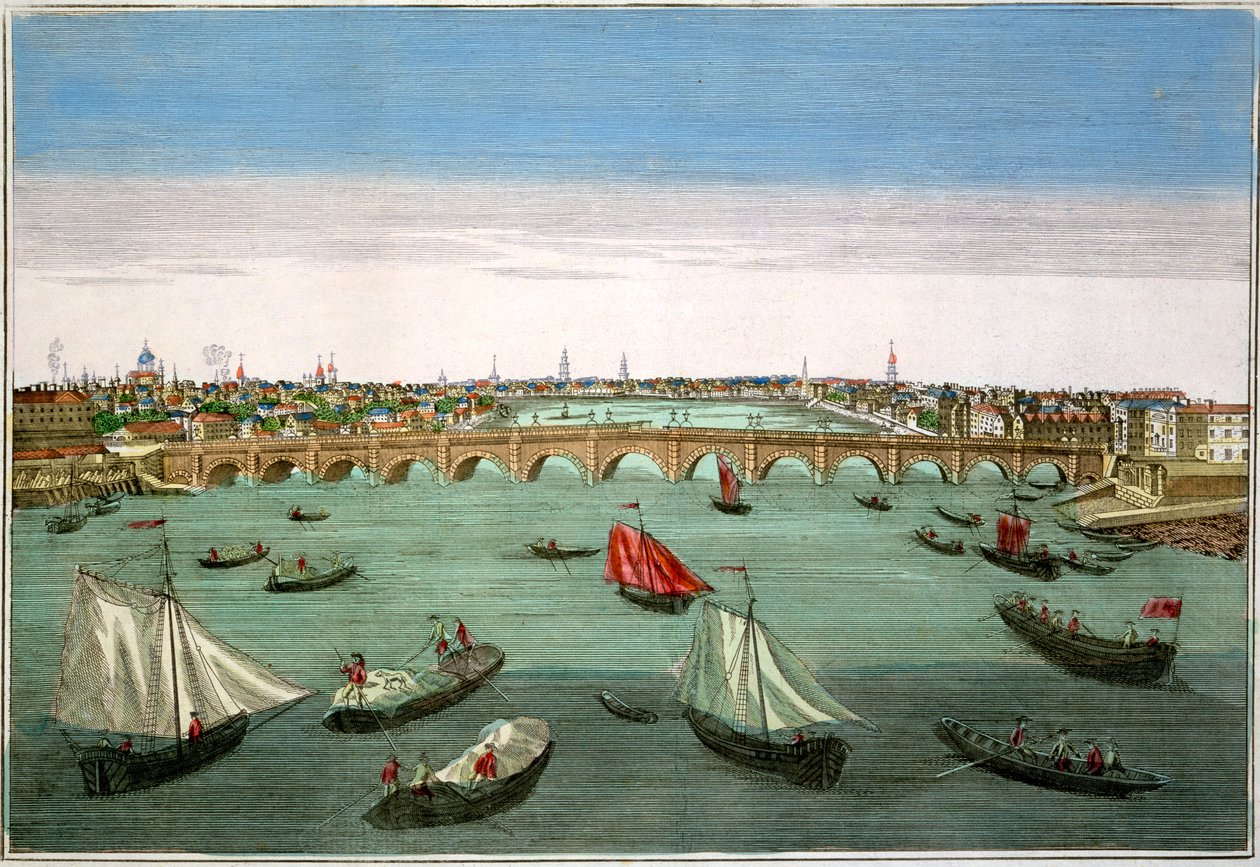Westminster Bridge, London, early to mid 18th century by English School