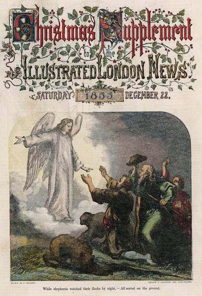 While Shepherds Watched their Flocks by Night, from the cover of the Illustrated London News, Christmas supplement by English School