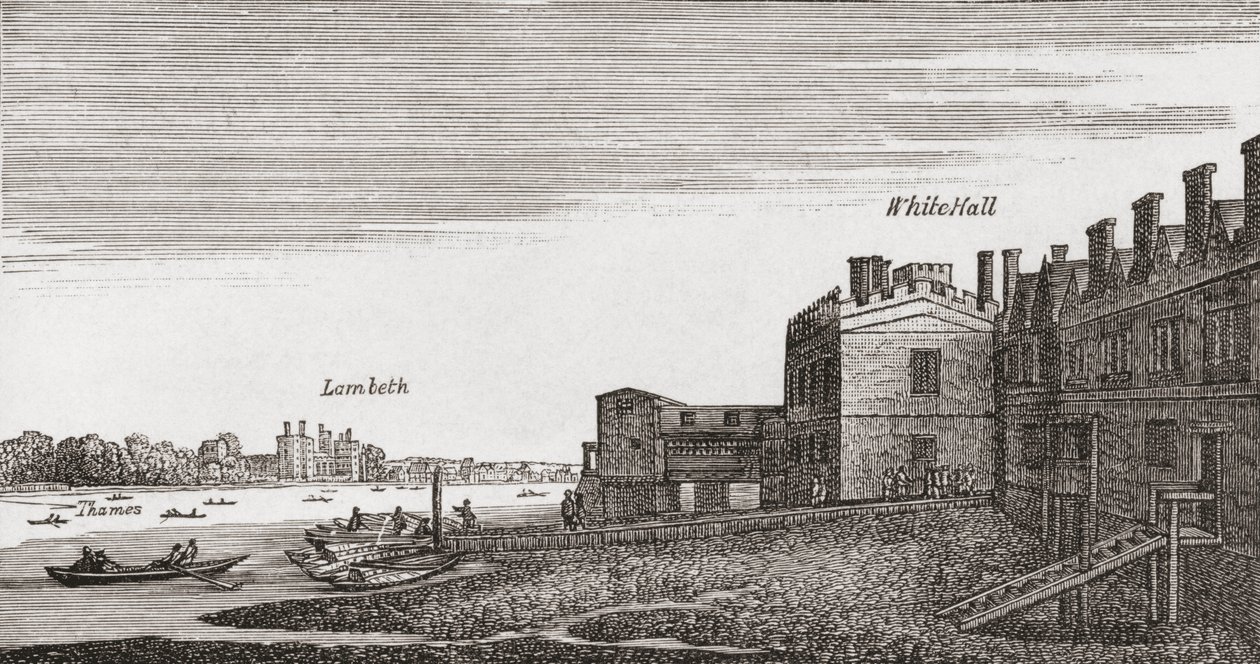 Whitehall, London, as it was in the 18th century, from 