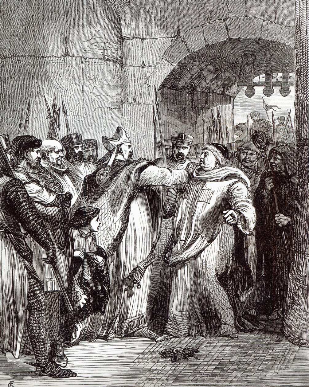 William Longchamp and Hugh de Pudsey by English School