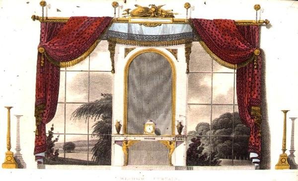 Window Curtain for a Boudoir, plate 3 from Ackermann
