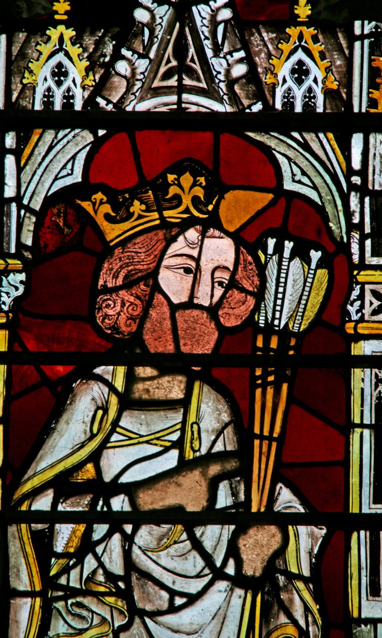 Window depicting St Edmund by English School