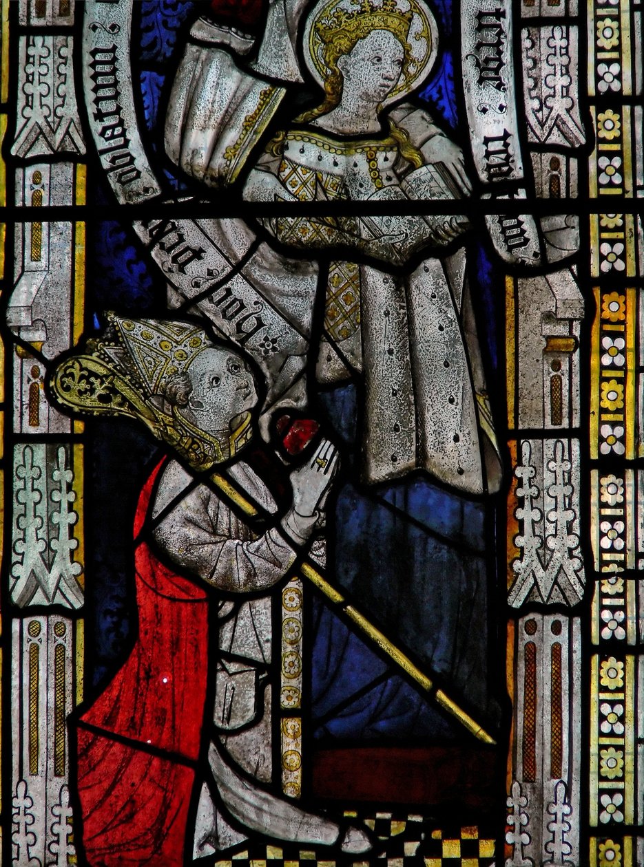 Window Ew depicting a donor - bishop by English School