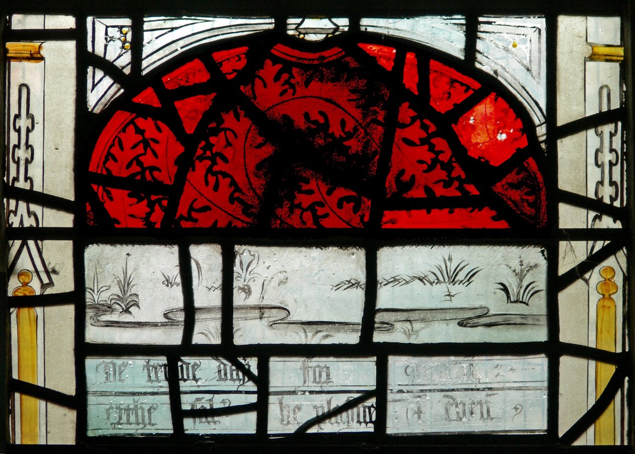 Window N3 depicting the Last Fifteen Days of the World (the Pryke of Conscience window): Only the earth and sky can be seen by English School