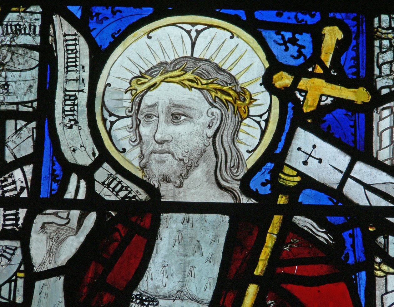 Window N5 depicting Christ of the Resurrection by English School