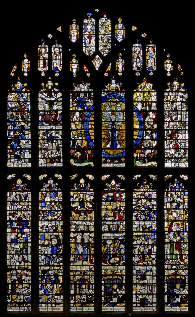 Window depicting the Magnificat window in the north transept