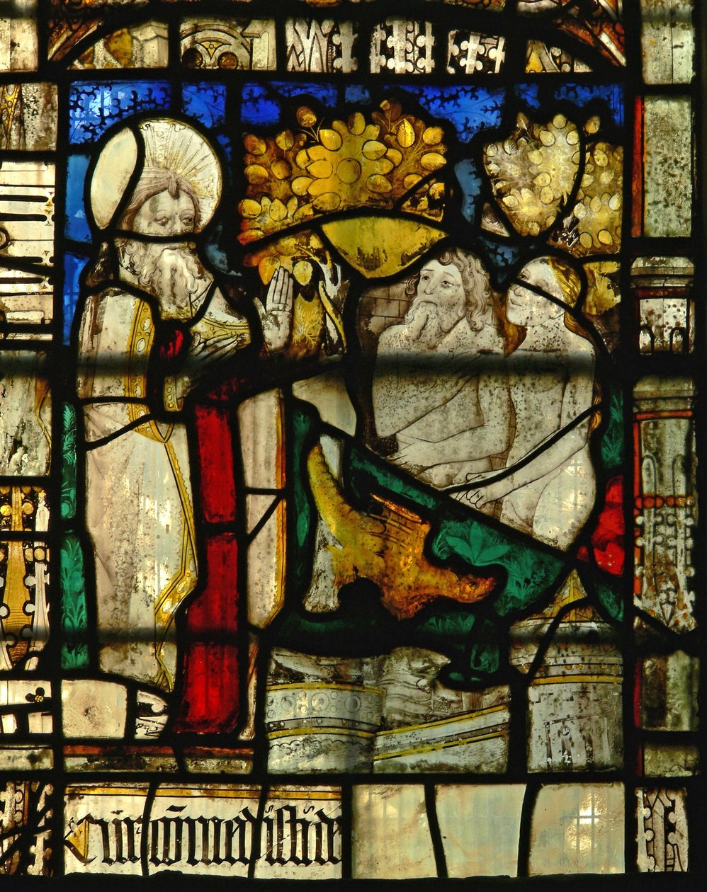 Adam and Eve Hide Their Nakedness by English School