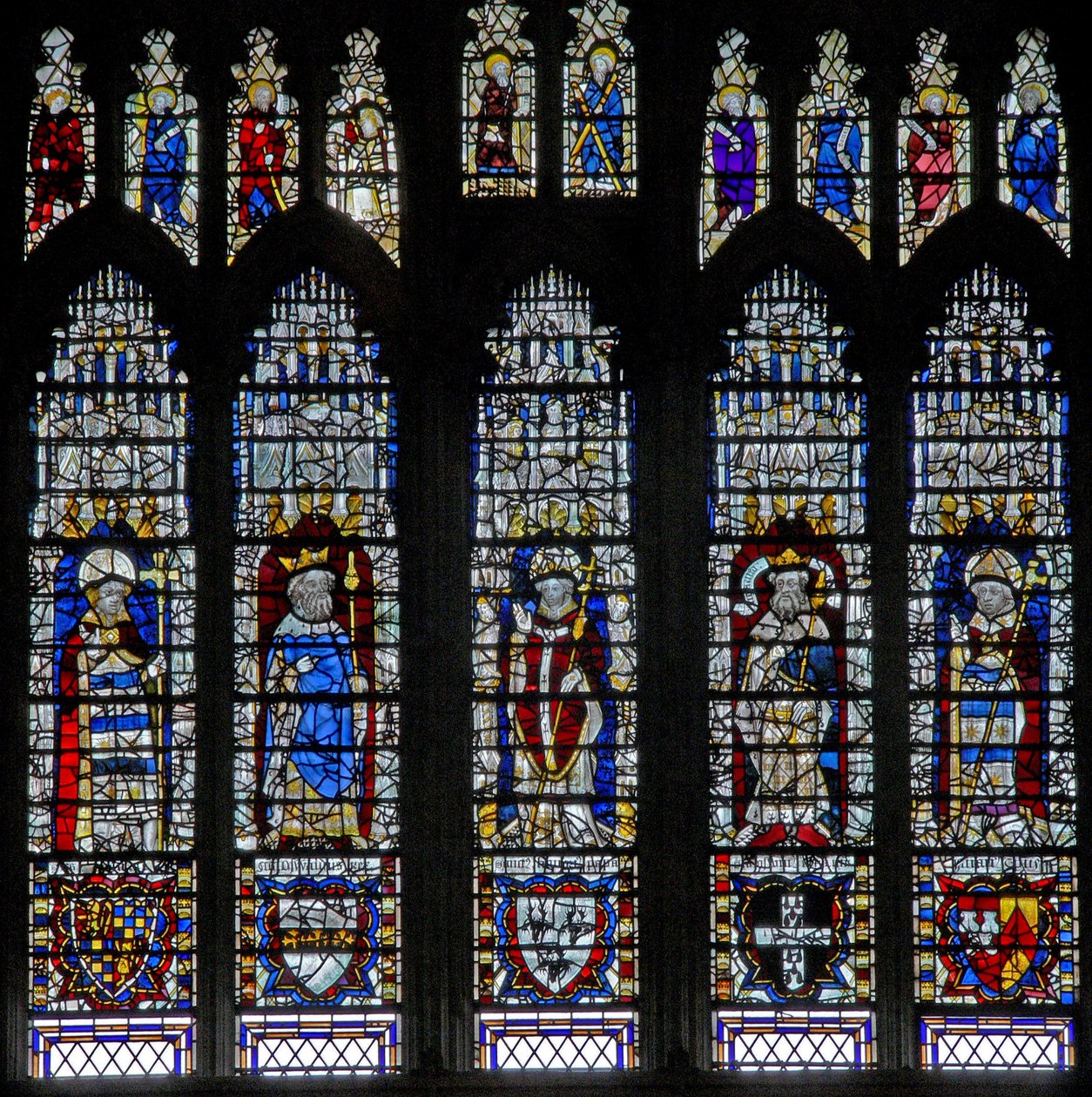 Window depicting kings and archbishops by English School