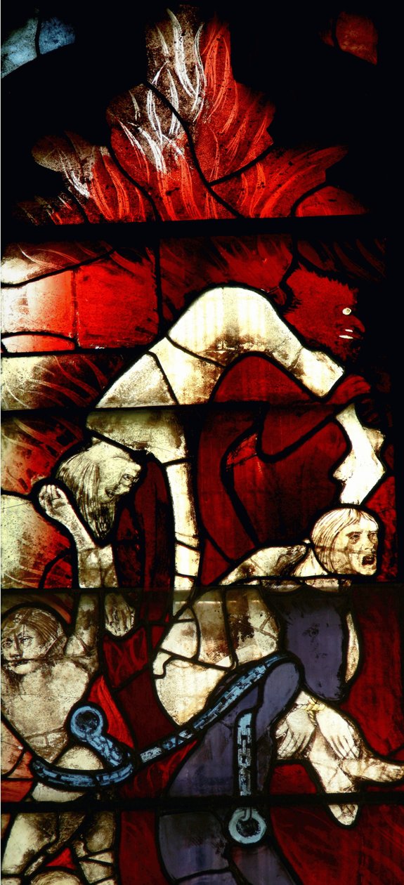 Window Depicting a Last Judgement Scene by English School