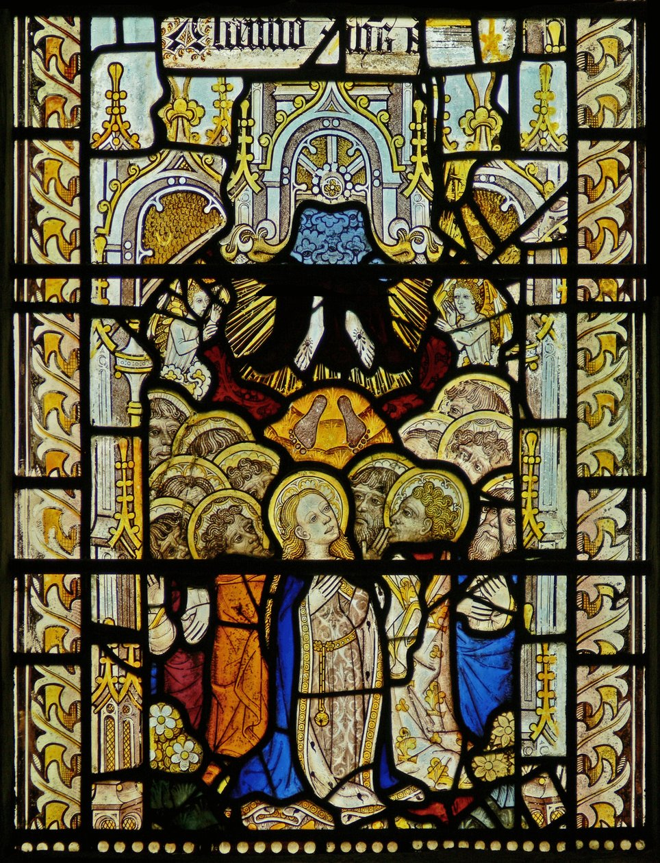 Window depicting the Ascension by English School