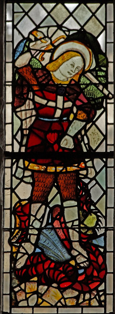 Window depicting St Michael by English School