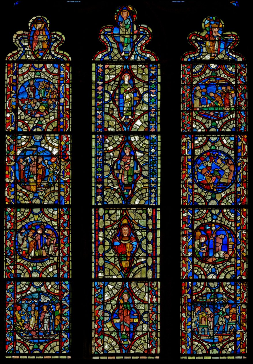 North Eastern Window with Reset Panels by English School