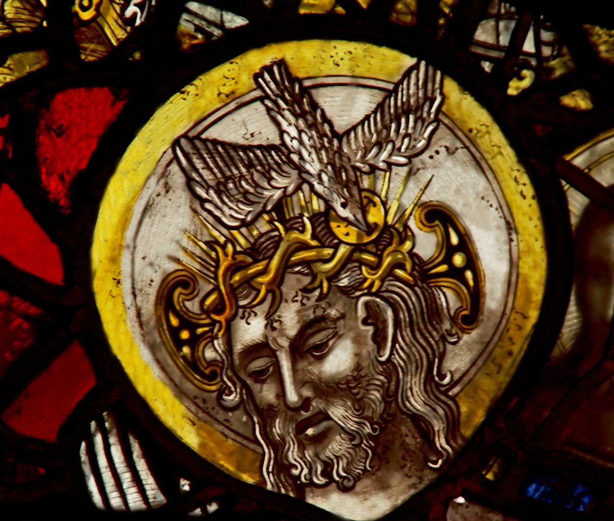Window depicting Christ - from the Trinity panel by English School