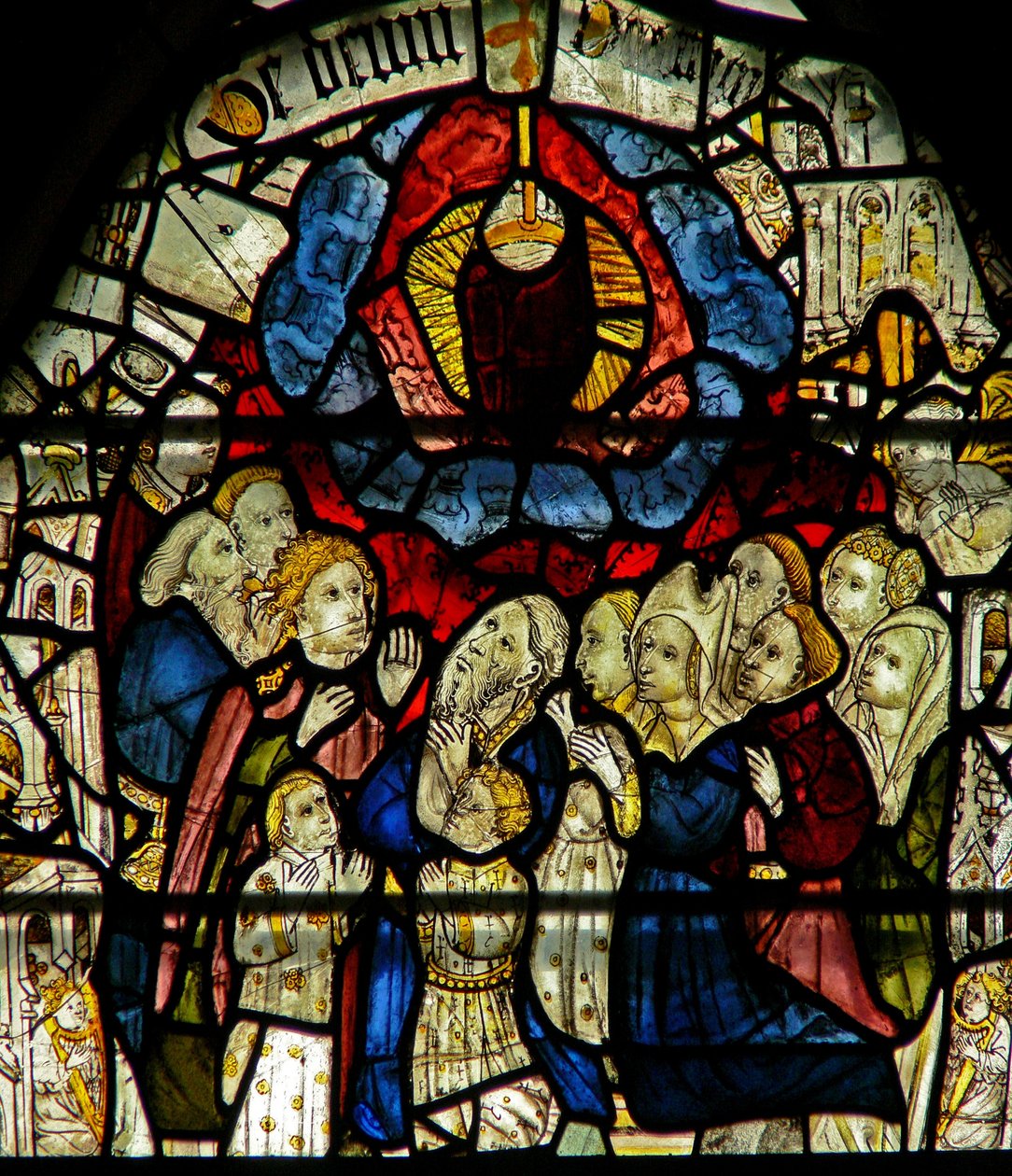 Window w24 depicting the Te Deum - We Praise thee O God by English School