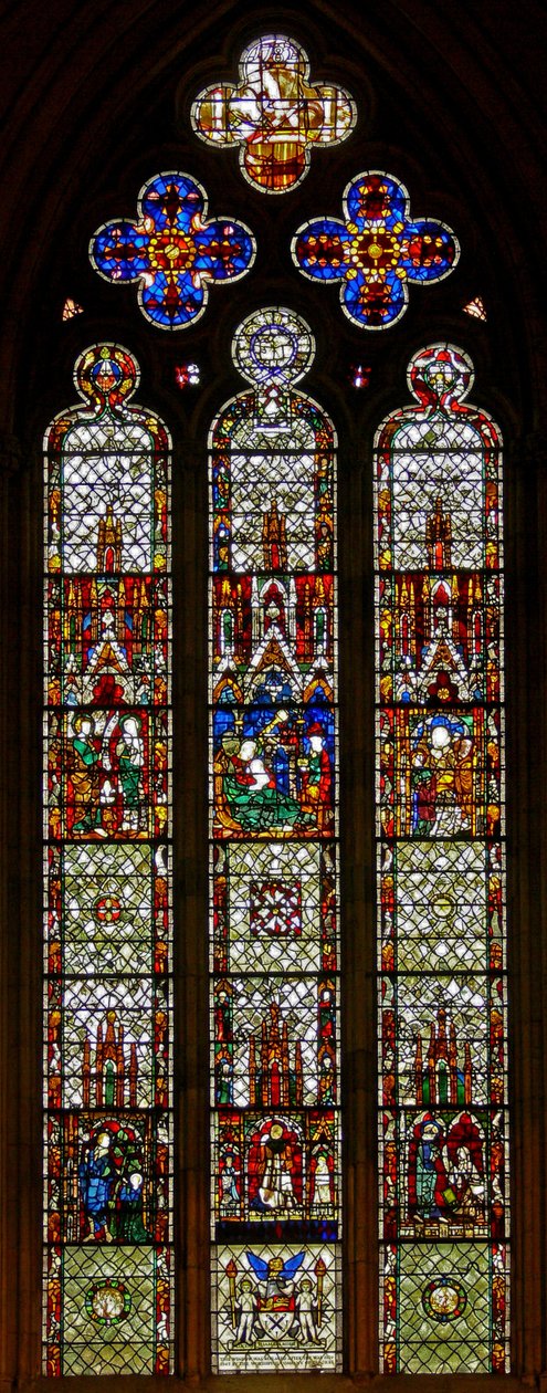 Window w27 depicting New Testament scenes by English School