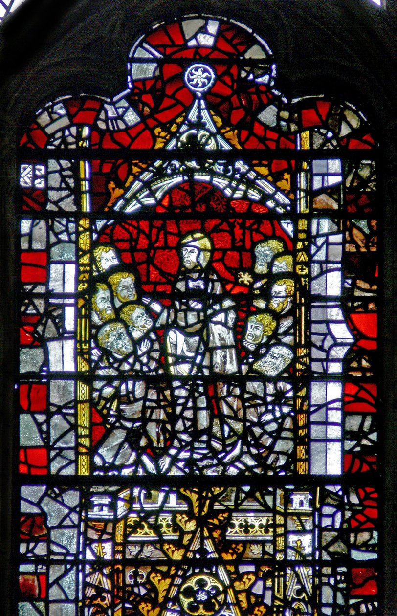 Window depicting Christ Teaching His disciples by English School