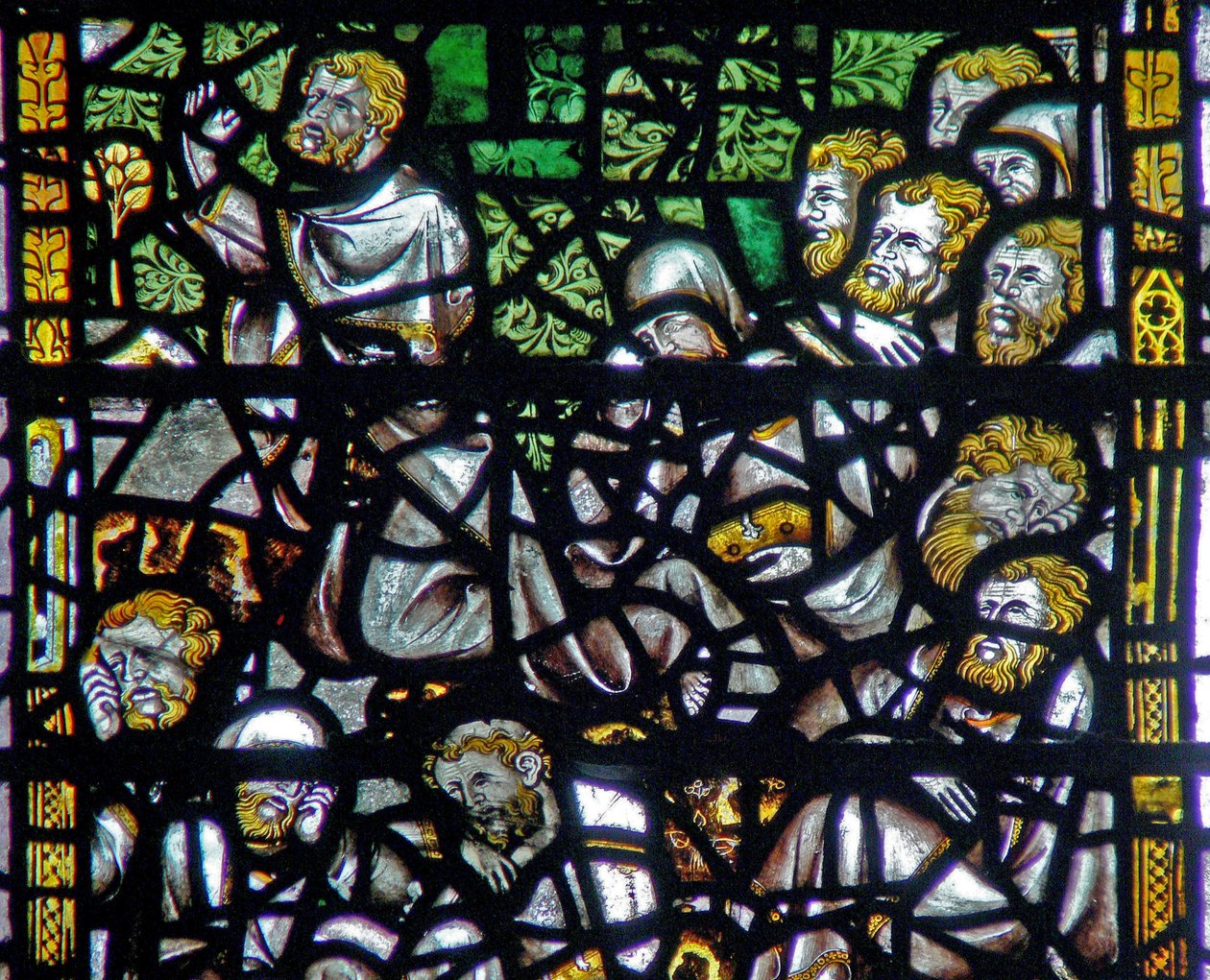 Window depicting the Agony in the Garden by English School