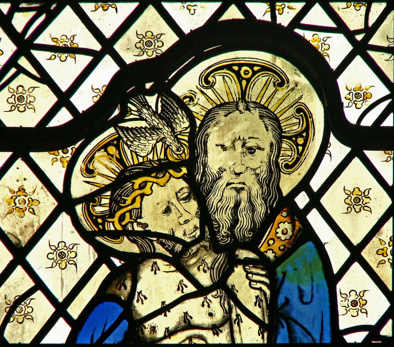 Window w45 depicting the Trinity by English School