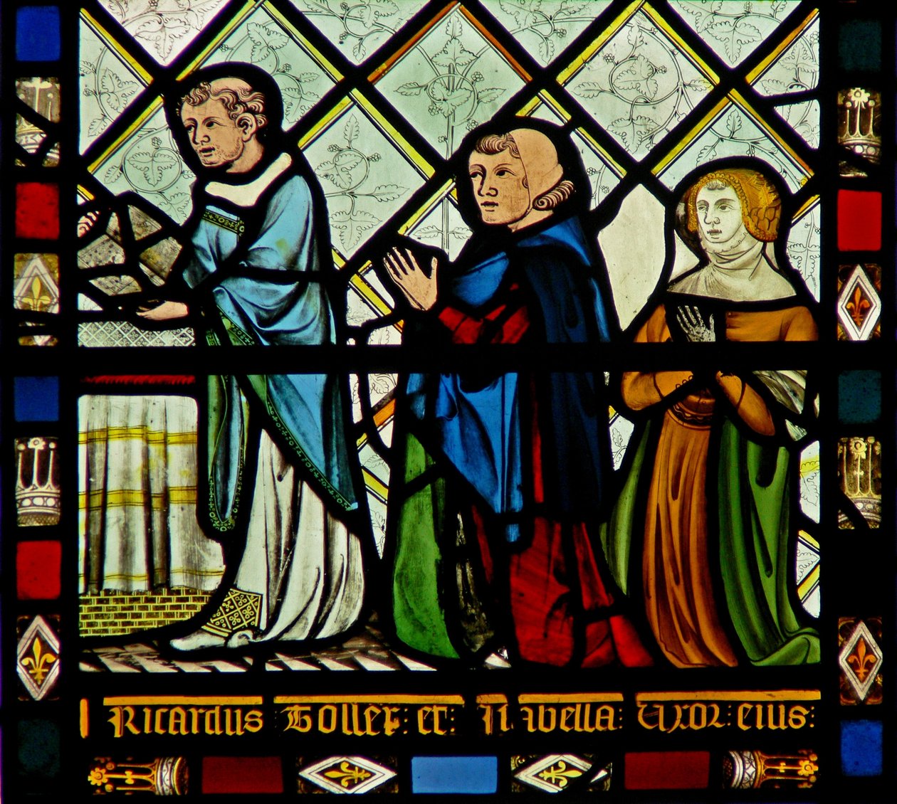 Window W46 depicting donors by English School
