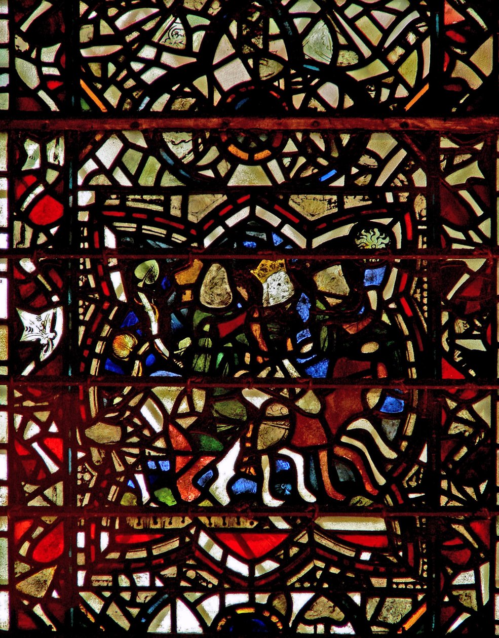 Window depicting the Magi follow the star by English School