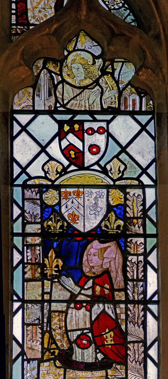 Window w7 depicting a donor - Ann Montgomery by English School