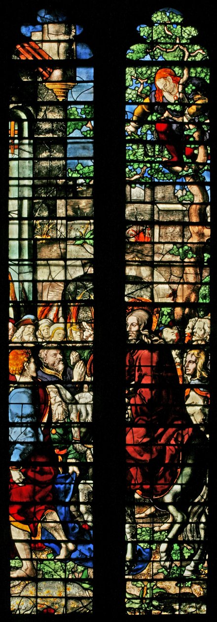 Window w8 depicting the Entry into Jerusalem