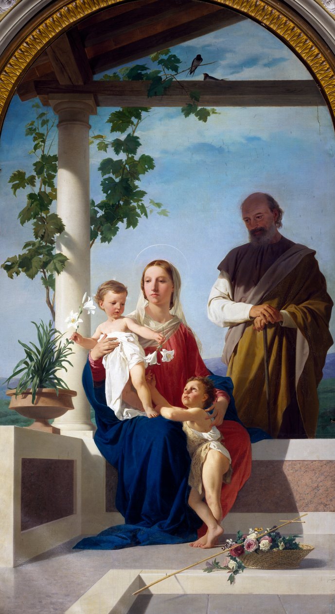 Holy Family, by Enrico Pollastrini, Shrine of Madonna della Stella, Montefalco, Umbria, Italy by Enrico Pollastrini