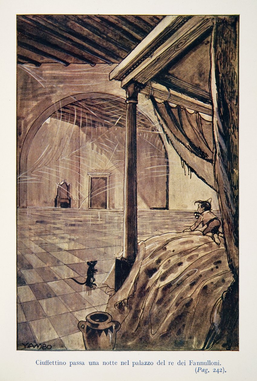 Illustration from Le Avventure di Ciuffettino by Enrico de Conti Novelli