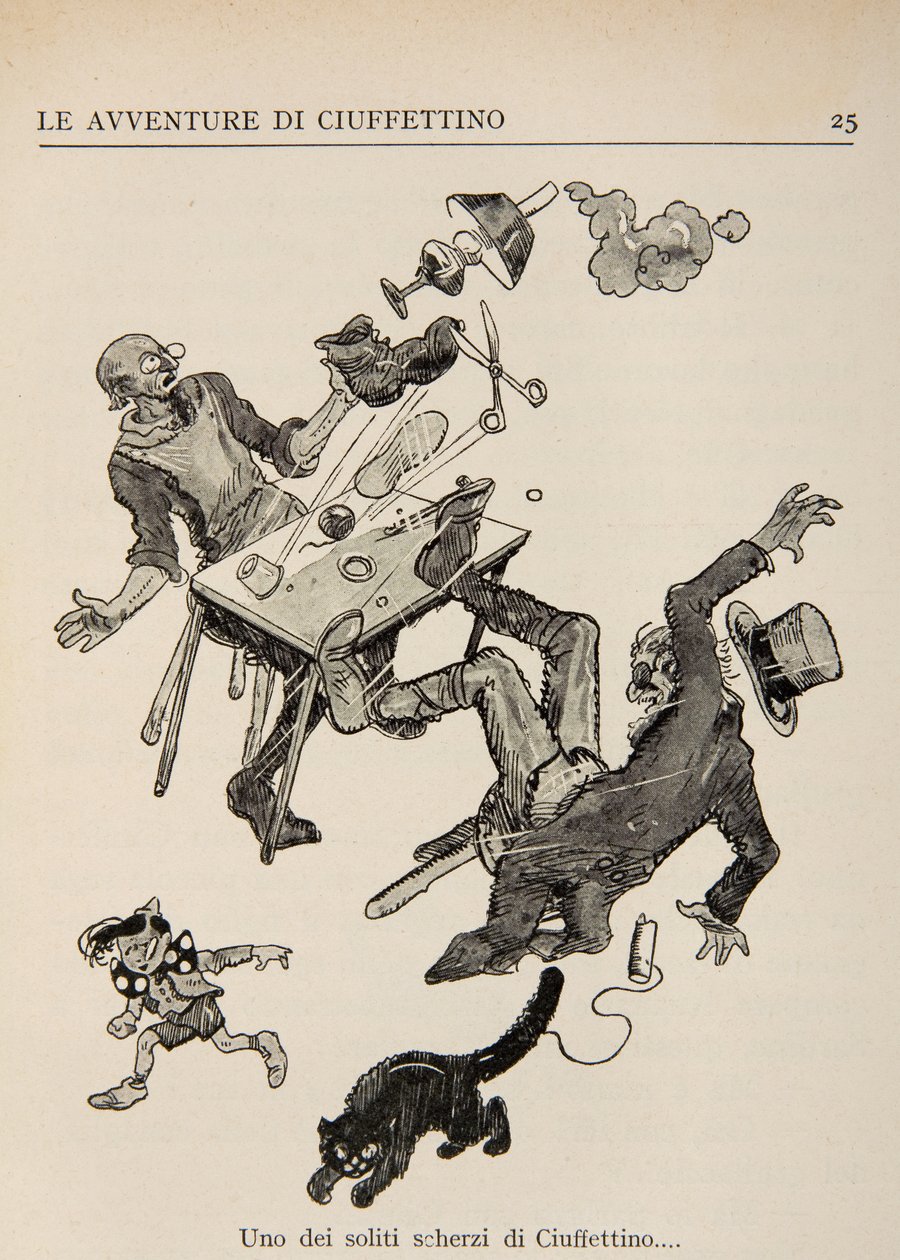 Illustration from Le Avventure di Ciuffettino by Enrico de Conti Novelli