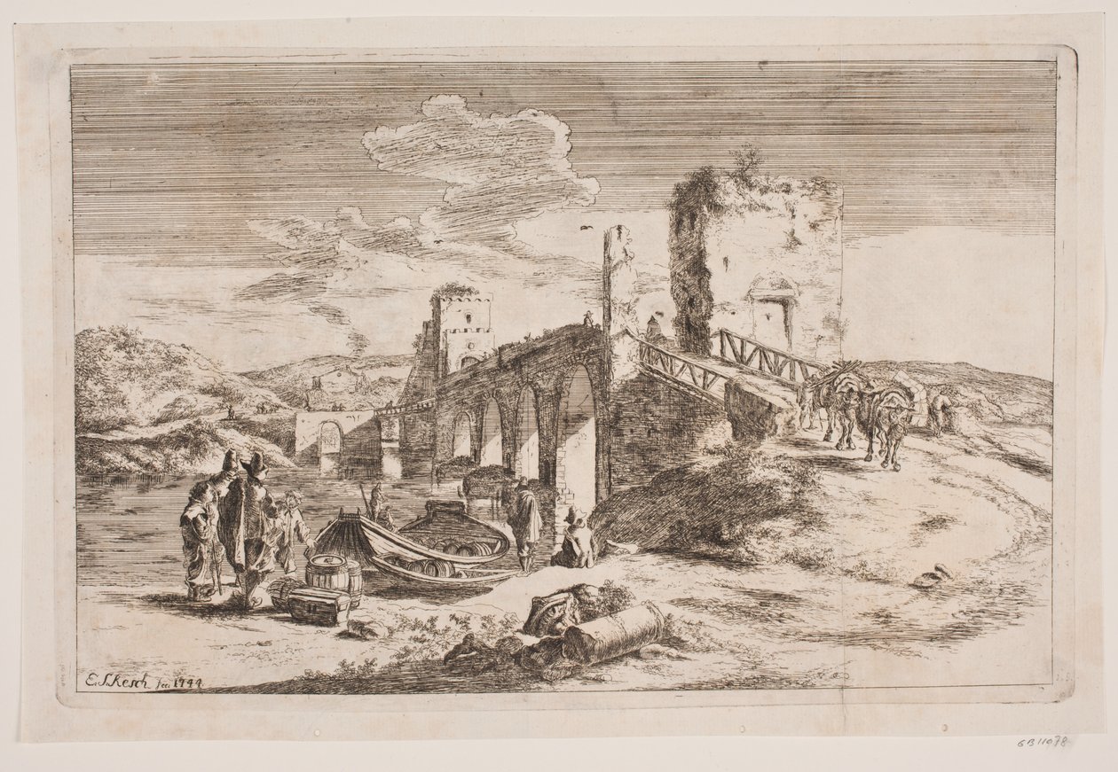 Ponte Milvio by Erasmus Sigismund Resch