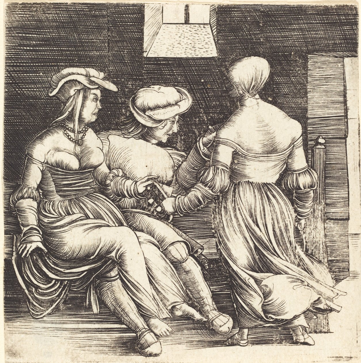 Young Man and Maids by Erhard Altdorfer
