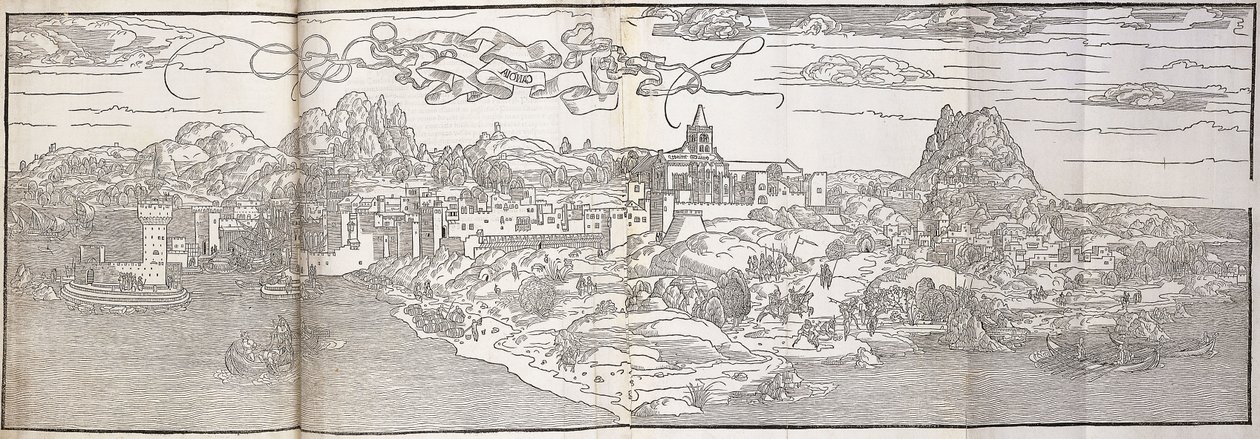 A Panoramic View of Candia by Erhard Reuwich
